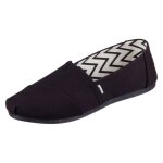 Toms alpargata femme ? baskets noires en textile lacets talon plat