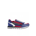 Baskets tricolores en cuir pour homme - armani exchange - lacets plats