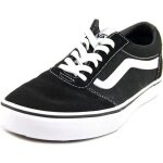 Baskets - vans - daim noir / blanc - cuir - lacets - mixte