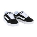 Baskets - vans - hylane - noir - blanc - cuir sud - lacets