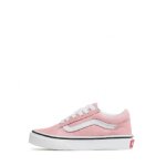 Basket vans old skool - femme - rose - cuir - lacets