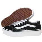 Basket vans old skool platform - vans - fille - plateau - lacets - noir