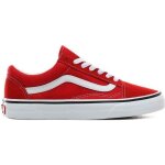 Basket vans old skool - zzzoolight - femme - cuir - rouge - lacets - plat