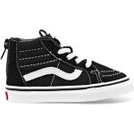 Basket vans sk8 - hi zip bb - noir / blanc - tige en cuir sude et textile - fermeture zippe