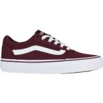 Basket vans ward canvas burgundy - femme - cuir - lacets