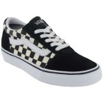 Baskets - vans - ward w checkerboard - femme - noir - lacets - plat