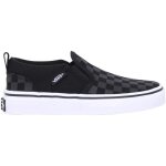 Baskets vanages asher black / blanc - vans - enfant - lacets - textile