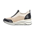 Basket vegan - remonte - gloria - beige combi - zip - compensé - femme Basket vegan - remonte - gloria - beige combi - zip - compensé - femme