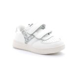 Basket victoria pour enfant - victoria - argent - cuir - lacets - plat