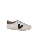 Basket victoria - homme - cuir - talon compens - gris anthracite