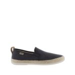 Baskets victoria homme toile coton d�lav�e bleu �lastiques lat�raux semelle vulcanis�e plate