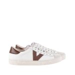 Baskets - victoria - puntera serraje & contraste - cuir - marron - homme - lacets