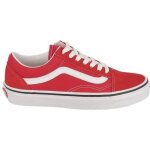 Basket - zzzoolight - old skool - femme - rouge - cuir - lacets - plat