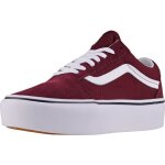Basket zzzoolight - vans old skool platform - cuir - port royal - femme