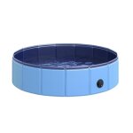 Pawhut - piscine pour chien - plastique - 80x80x20cm - bleu