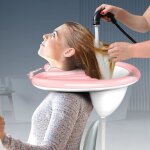 Bassine  shampooing gonflable plateau de lavage de cheveux portable pour chevet et lit bassin  shampooing ...