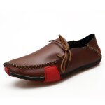 Bateaux chaussures homme en cuir - marron - nouvelle mode