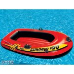 Bateau gonflable - intex - explorer pro 100 - 1 place - vinyle - rouge