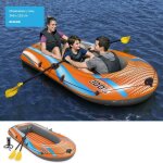 Bateau gonflable - no name - 3 places - lac - avec paire de rames et pompe  main