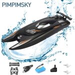 Bateau t�l�command� haute vitesse - pimpimsky - 2. 4ghz 30km / h - double moteur double coque