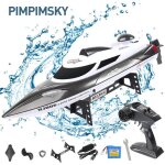 Bateau t�l�command� pimpimsky - grande vitesse 35km / h - 2. 4ghz - noir - jouet t�l�command� bateau