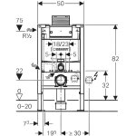 B�ti - support geberit duofix pour wc suspendu 82 cm avec r�servoir � encastrer omega 12 cm (111. 003. ...