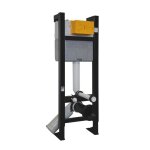 B�ti - support wc nf autoportant evo + plaque de commande 3 / 6l blanche