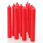 Lot de 10 bougies btons rouge 45g - atmosphera createur dinterieur
