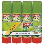 Bâton de colle - tesa - ecologo 3 + 1 - 20 g - 100% plastique recyclé - inodore Bâton de colle - tesa - ecologo 3 + 1 - 20 g - 100% plastique recyclé - inodore