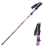 B�tons de marche randonn�e pliable 5 sections r�glable - insfity - violet - alpinisme - alliage daluminum ...