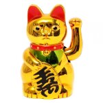 Batterie chat chinois saluant porte - bonheur patte mouvante aliment� bonne chance