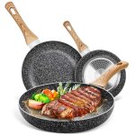 Batterie de cuisine 3 pcs - 20 / 24 / 28 cm - revêtement antiadhésif - manche amovible - tous feux dont ... Batterie de cuisine 3 pcs - 20 / 24 / 28 cm - revêtement antiadhésif - manche amovible - tous feux dont ...