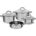 Batterie de cuisine 4 pcs - gsw - montreal - 3 marmites et 1 po�le - induction - acier inoxydable