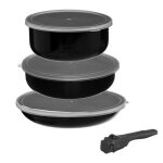 Batterie de cuisine 6 ustensiles avec poignée amovible Batterie de cuisine 6 ustensiles avec poignée amovible