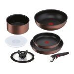Batterie de cuisine 7 pièces ingenio ih mocha tefal - tous feux + induction - l7879192 Batterie de cuisine 7 pièces ingenio ih mocha tefal - tous feux + induction - l7879192