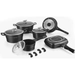Batterie de cuisine - royalty line - effet pierre - 15 pièces - anti - adhésif - tous feux dont induction ... Batterie de cuisine - royalty line - effet pierre - 15 pièces - anti - adhésif - tous feux dont induction ...