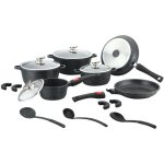 Batterie de cuisine effet pierre 17 pices