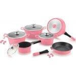 Batterie de cuisine - royalty line - effet pierre - 17 pi�ces - aluminium - anti - adh�sif