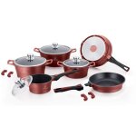 Batterie de cuisine - herenthal - effet pierre - 17 pi�ces - anti - adh�sif - tous feux compatibles