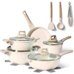 Batterie de cuisine induction 14 pices just perfecto - casseroles et poeles anti adhesive - tous feux ...