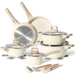 Batterie de cuisine induction 15 pices just perfecto - set de casseroles et poeles - tous feux dont ...