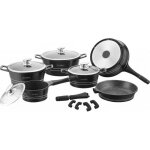Batterie de cuisine - royalty line - 17 pi�ces - anti - adh�sif - compatible induction - manche amovible ...