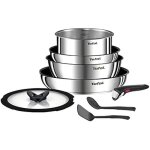 Batterie de cuisine tefal ingenio - 8 pièces - poignée amovible - induction - acier inoxydable Batterie de cuisine tefal ingenio - 8 pièces - poignée amovible - induction - acier inoxydable
