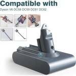 Batterie dyson v6 - batterie remplacement 21. 6v 3000mah li - ion batterie rechargeable pour dc58 dc59 ...