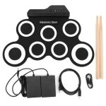 Batterie lectronique - surenha - modle pliable - silicone + erable - noir - 44 x 20 x 27cm