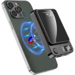 Batterie externe magn�tique sans fil g - sc pour iphone - charge rapide par induction - 10 000mah - noire ...