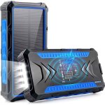 Batterie externe solaire - folaya - 36000mah - qi sans fil - 2 ports usb - ip66 �tanche