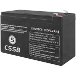 Batterie gel 12v 7. 2ah rechargeable sans fuite et sans entretien cssb