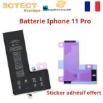 Batterie compatible iphone 11 pro avec sticker adhesif