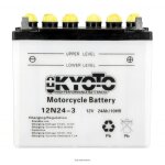 Batterie kyoto pour moto pour motocyclette 12n24 - 3 / 12v 24ah